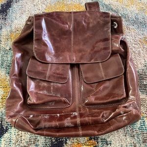 Fossil Leather Backpack